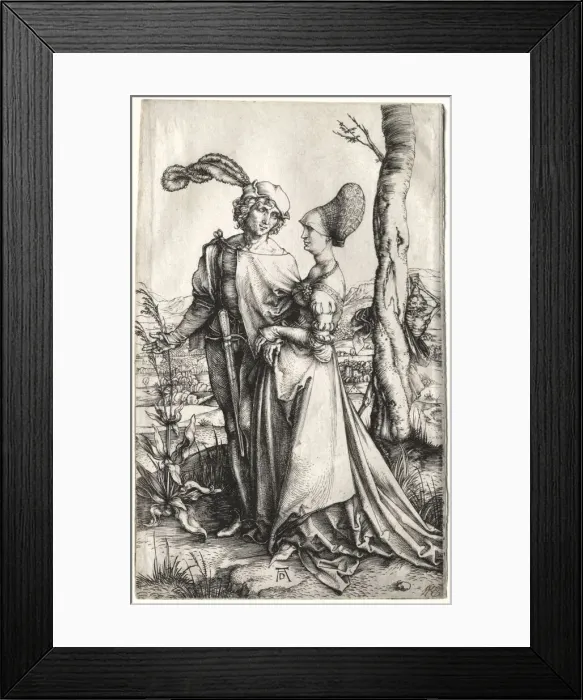 Framed Print : The Promenade, c. 1497. Creator: Albrecht Dürer (German, 1471-1528) Framed Print : The Promenade, c. 1497. Creator: Albrecht Dürer (German, 1471-1528)