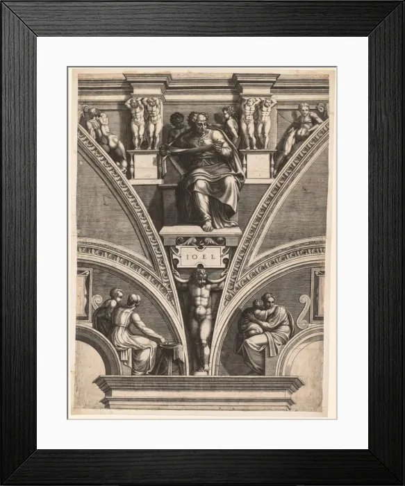 Framed Print : The Prophet Joel, early 1570s. Creator: Giorgio Ghisi (Italian, 1520-1582) Framed Print : The Prophet Joel, early 1570s. Creator: Giorgio Ghisi (Italian, 1520-1582)