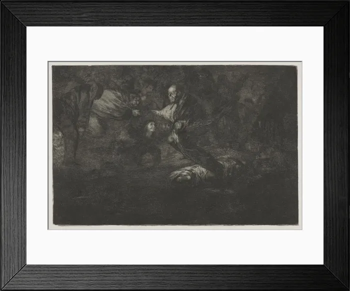 Framed Print : The Proverbs: God Creates Them and They Join Up Together, 1864. Creator: Francisco de Goya