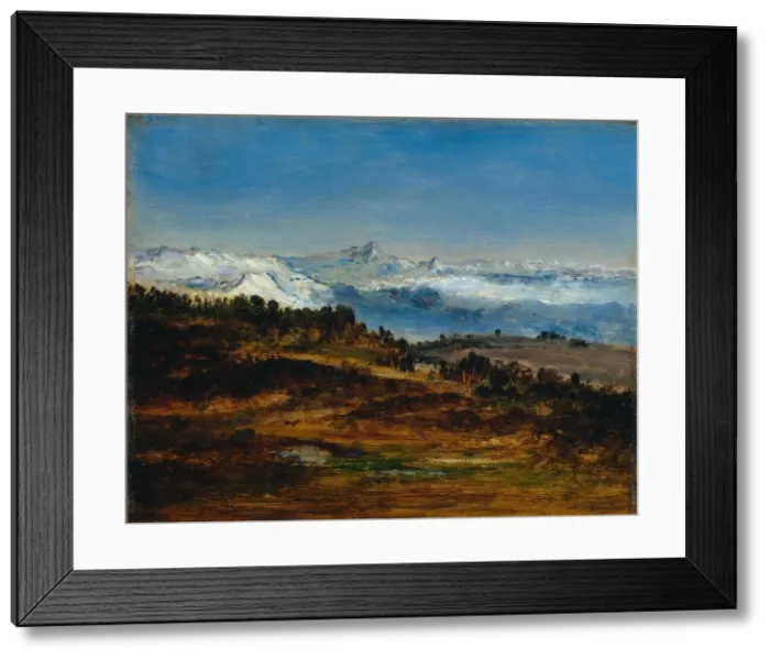 Framed Print : The Pyrenees, the Peak of the Midi de Bigorre, 1871-1872. Creator: Narcisse Diaz de la Pena Framed Print : The Pyrenees, the Peak of the Midi de Bigorre, 1871-1872. Creator: Narcisse Diaz de la Pena