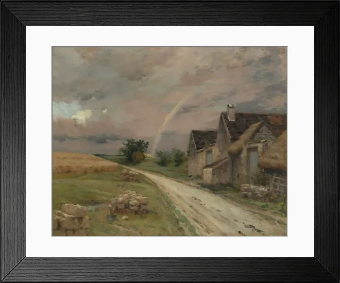 Framed Print : The Rainbow, Acheres la Foret, 1883. Creator: Jean-Charles Cazin (French, 1841-1901) Framed Print : The Rainbow, Acheres la Foret, 1883. Creator: Jean-Charles Cazin (French, 1841-1901)
