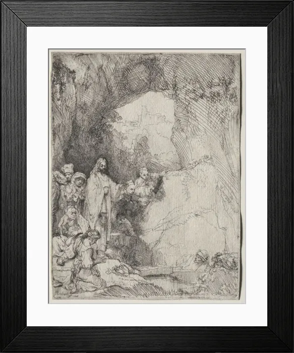 Framed Print : The Raising of Lazarus: Small Plate, 1642. Creator: Rembrandt van Rijn (Dutch, 1606-1669) Framed Print : The Raising of Lazarus: Small Plate, 1642. Creator: Rembrandt van Rijn (Dutch, 1606-1669)