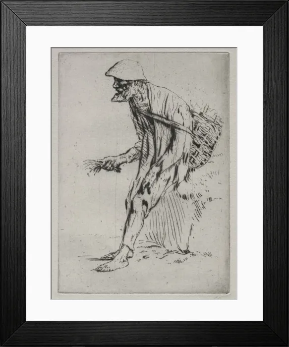 Framed Print : The Red Pimpernel Vender. Creator: Alphonse Legros (French, 1837-1911) Framed Print : The Red Pimpernel Vender. Creator: Alphonse Legros (French, 1837-1911)