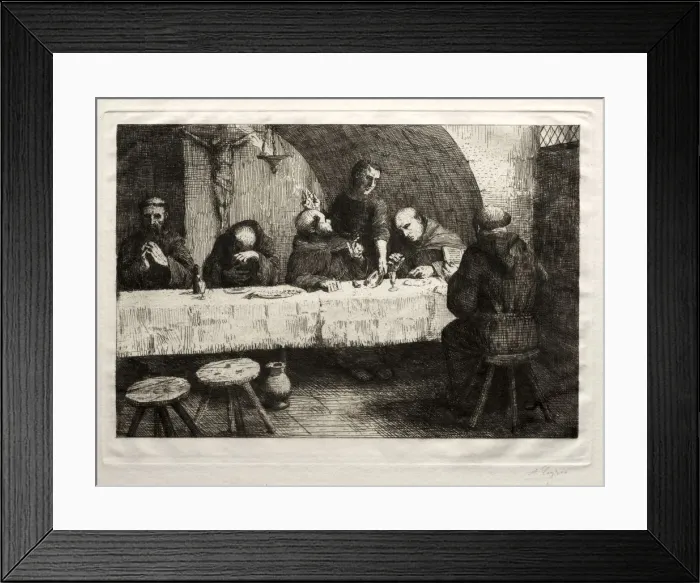 Framed Print : The Refectory, c. 1862. Creator: Alphonse Legros (French, 1837-1911) Framed Print : The Refectory, c. 1862. Creator: Alphonse Legros (French, 1837-1911)