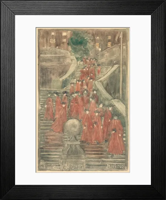 Framed Print : The Spanish Steps, 1898-1899. Creator: Maurice Prendergast (American, 1858-1924) Framed Print : The Spanish Steps, 1898-1899. Creator: Maurice Prendergast (American, 1858-1924)