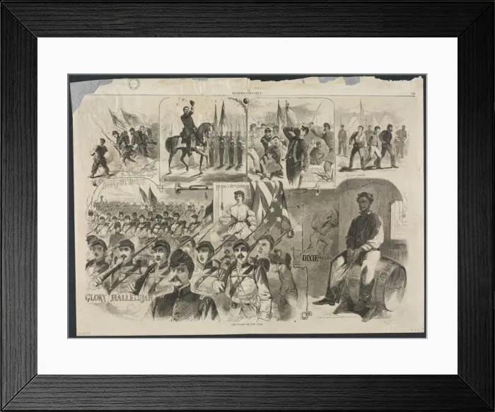 Framed Print : The Songs of the War, 1861. Creator: Winslow Homer (American, 1836-1910) Framed Print : The Songs of the War, 1861. Creator: Winslow Homer (American, 1836-1910)