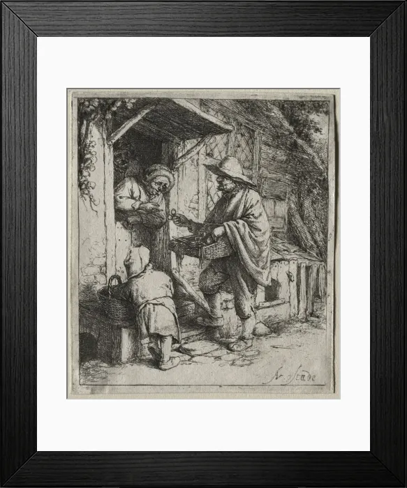 Framed Print : The Spectacle Seller. Creator: Adriaen van Ostade (Dutch, 1610-1684) Framed Print : The Spectacle Seller. Creator: Adriaen van Ostade (Dutch, 1610-1684)