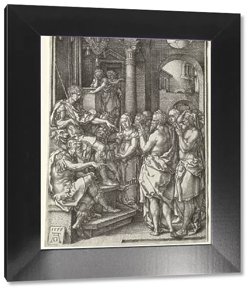 The Story of Susanna: Susanna Accused of Adultery, 1555. Creator: Heinrich Aldegrever (German