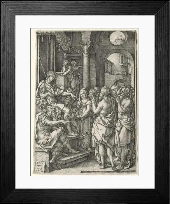 Framed Print : The Story of Susanna: Susanna Accused of Adultery, 1555. Creator: Heinrich Aldegrever (German Framed Print : The Story of Susanna: Susanna Accused of Adultery, 1555. Creator: Heinrich Aldegrever (German