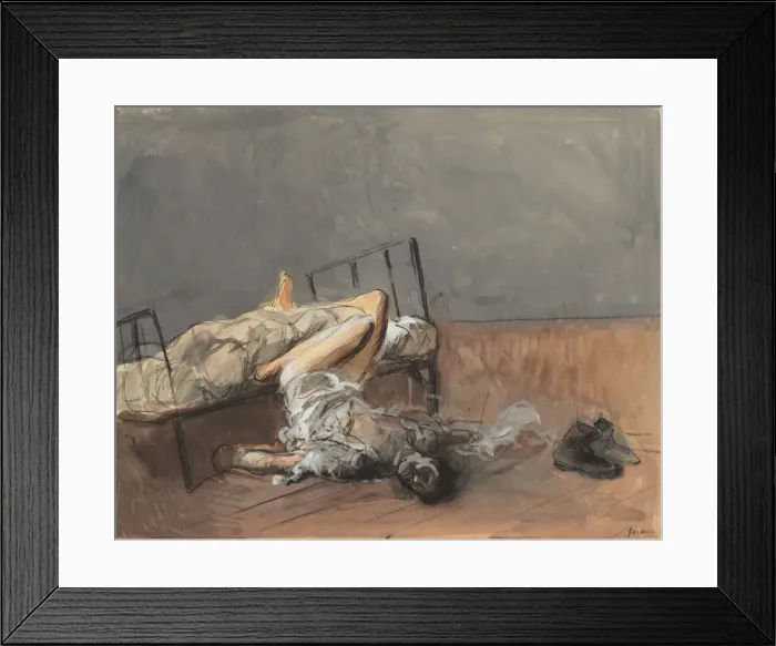 Framed Print : The Suicide, fourth quarter 1800s or first third 1900s. Creator: Jean Louis Forain (French Framed Print : The Suicide, fourth quarter 1800s or first third 1900s. Creator: Jean Louis Forain (French