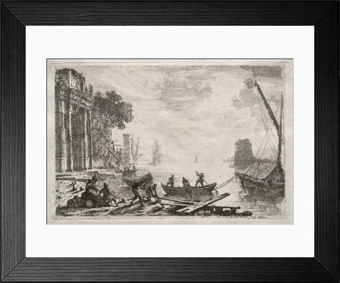 Framed Print : The Sunset, 1634. Creator: Claude Lorrain (French, 1604-1682)