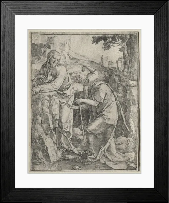 Framed Print : The Temptation of Christ, 1518. Creator: Lucas van Leyden (Dutch, 1494-1533) Framed Print : The Temptation of Christ, 1518. Creator: Lucas van Leyden (Dutch, 1494-1533)