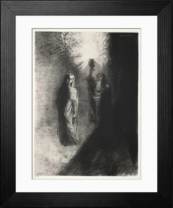 Framed Print : The Temptation of Saint Anthony (First Series): He Raises the Bronze Urn, 1888. Creator Framed Print : The Temptation of Saint Anthony (First Series): He Raises the Bronze Urn, 1888. Creator