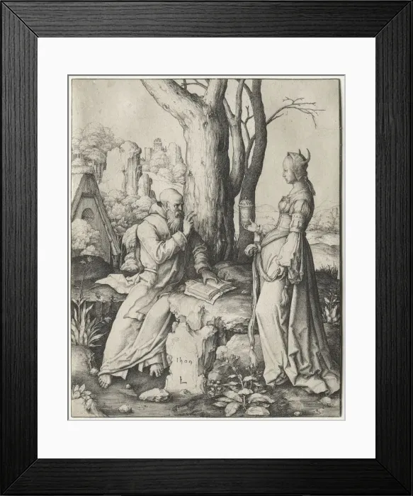 Framed Print : The Temptation of St. Anthony, 1509. Creator: Lucas van Leyden (Dutch, 1494-1533) Framed Print : The Temptation of St. Anthony, 1509. Creator: Lucas van Leyden (Dutch, 1494-1533)