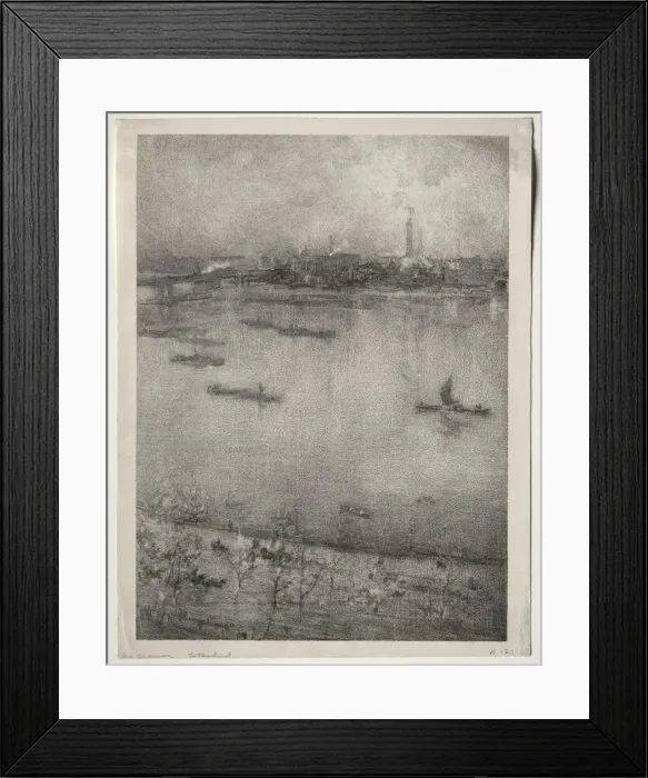 Framed Print : The Thames, 1896. Creator: James McNeill Whistler (American, 1834-1903) Framed Print : The Thames, 1896. Creator: James McNeill Whistler (American, 1834-1903)