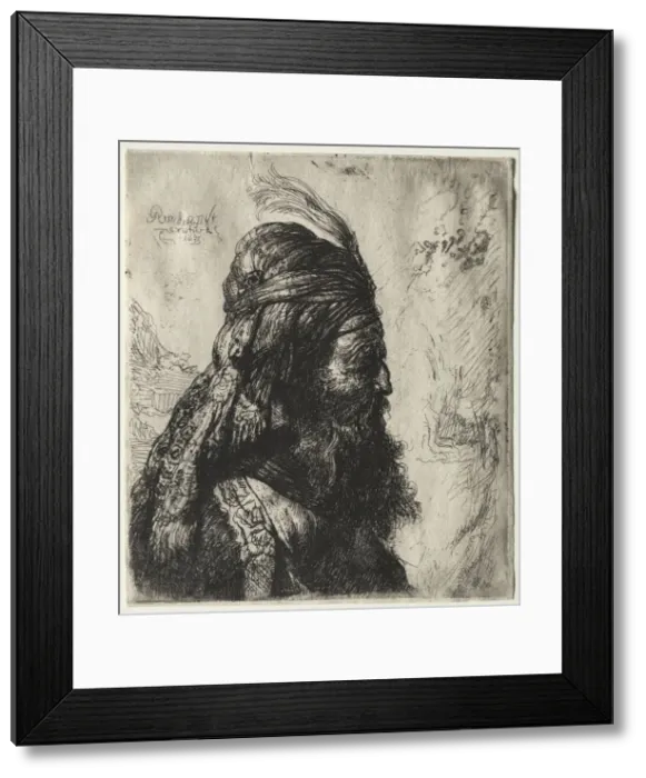Framed Print : The Third Oriental Head, 1635. Creator: Rembrandt van Rijn (Dutch, 1606-1669); Anonymous Framed Print : The Third Oriental Head, 1635. Creator: Rembrandt van Rijn (Dutch, 1606-1669); Anonymous