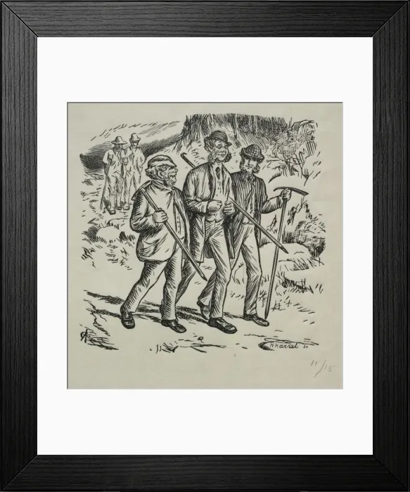 Framed Print : The Three Names, 1869. Creator: Charles Samuel Keene (British, 1823-1891) Framed Print : The Three Names, 1869. Creator: Charles Samuel Keene (British, 1823-1891)