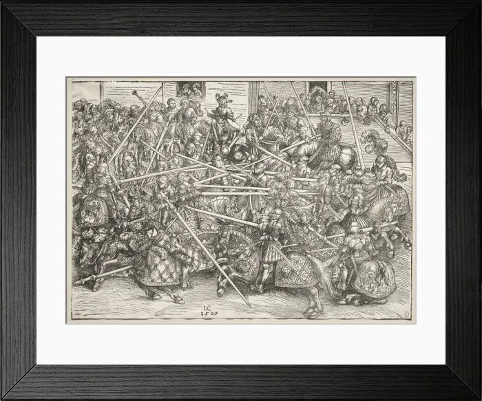 Framed Print : The Tournament with lances, 1509. Creator: Lucas Cranach (German, 1472-1553) Framed Print : The Tournament with lances, 1509. Creator: Lucas Cranach (German, 1472-1553)