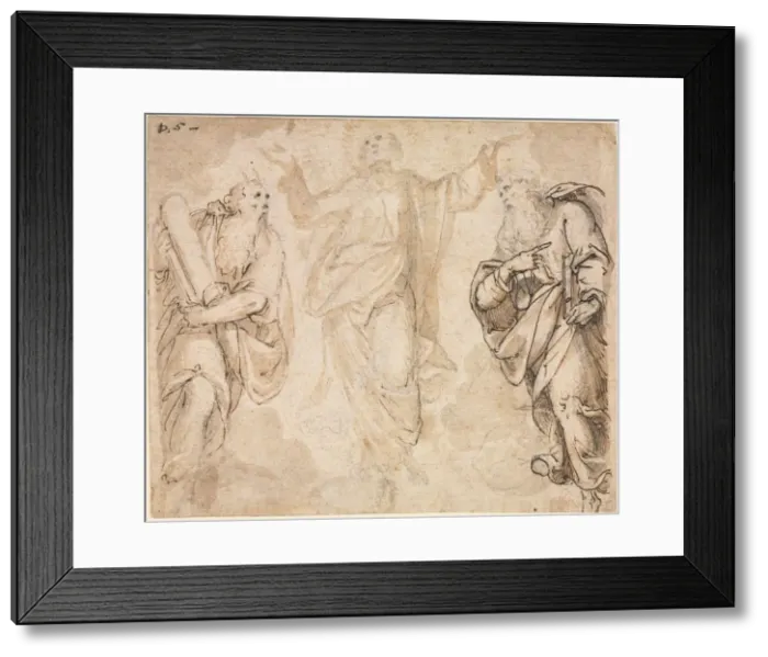 Framed Print : The Transfiguration (recto), c. 1590. Creator: Camillo Procaccini (Italian, 1546-1629) Framed Print : The Transfiguration (recto), c. 1590. Creator: Camillo Procaccini (Italian, 1546-1629)