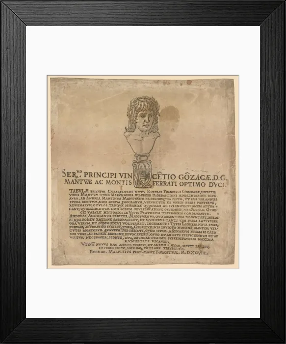 Framed Print : The Triumph of Julius Caesar: Frontispiece, 1593-99. Creator: Andrea Andreani (Italian Framed Print : The Triumph of Julius Caesar: Frontispiece, 1593-99. Creator: Andrea Andreani (Italian