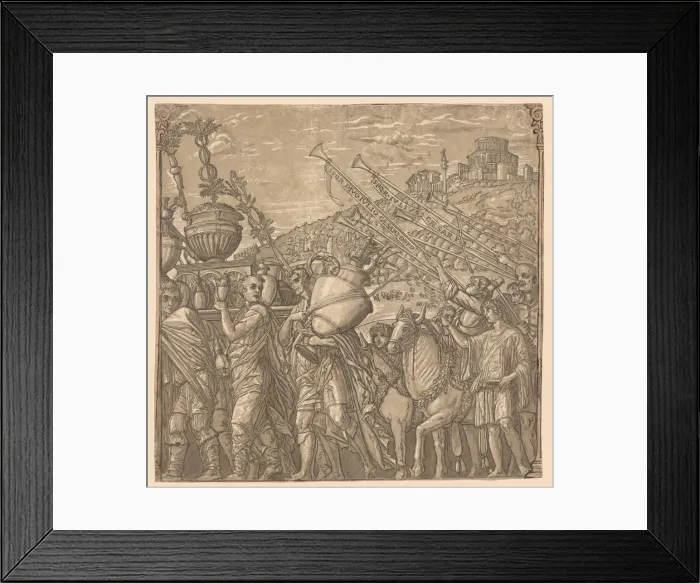 Framed Print : The Triumph of Julius Caesar: Soldiers Carrying Vases, 1593-99. Creator: Andrea Andreani (Italian Framed Print : The Triumph of Julius Caesar: Soldiers Carrying Vases, 1593-99. Creator: Andrea Andreani (Italian