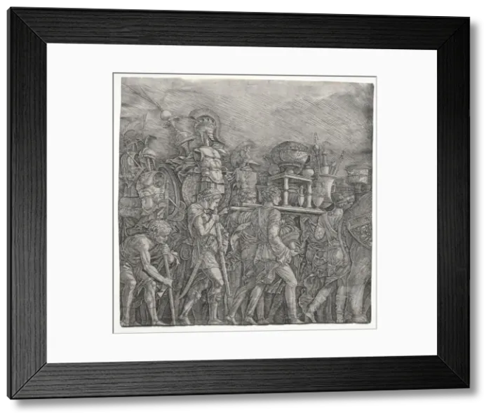 Framed Print : The Triumphs of Caesar: The Corselet Bearers, c. 1495. Creator: Andrea Mantegna (Italian