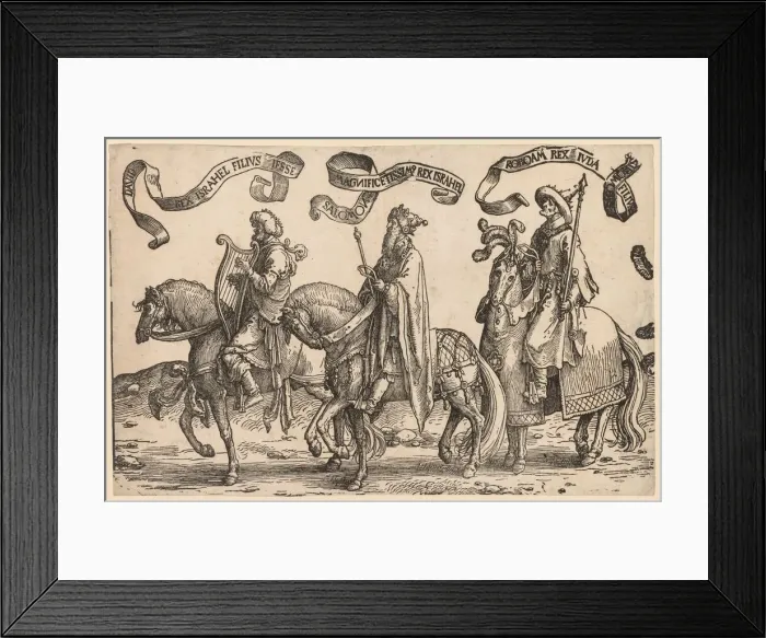 Framed Print : The Twelve Kings of Israel: David, Solomon, Rehoboam, 1515-1517. Creator: Lucas van Leyden (Dutch Framed Print : The Twelve Kings of Israel: David, Solomon, Rehoboam, 1515-1517. Creator: Lucas van Leyden (Dutch