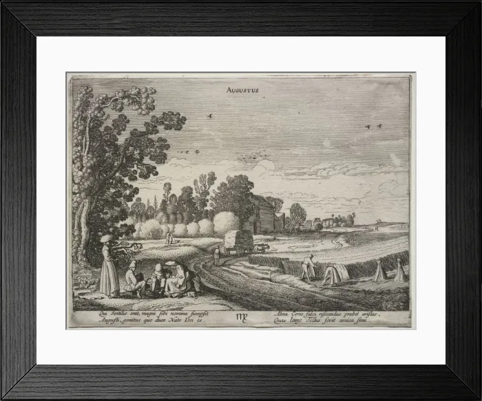 Framed Print : The Twelve Months: August. Creator: Jan van de Velde (Dutch, 1620-1662) Framed Print : The Twelve Months: August. Creator: Jan van de Velde (Dutch, 1620-1662)
