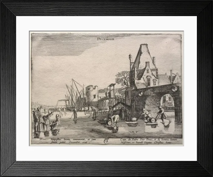 Framed Print : The Twelve Months: December. Creator: Jan van de Velde (Dutch, 1620-1662) Framed Print : The Twelve Months: December. Creator: Jan van de Velde (Dutch, 1620-1662)
