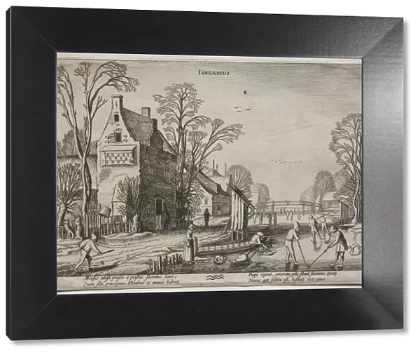 The Twelve Months: January. Creator: Jan van de Velde (Dutch, 1620-1662)