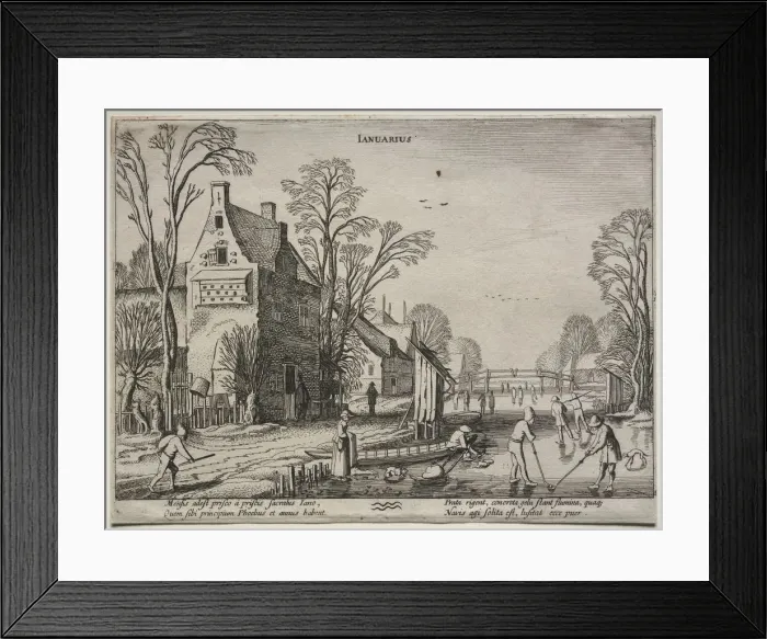 Framed Print : The Twelve Months: January. Creator: Jan van de Velde (Dutch, 1620-1662) Framed Print : The Twelve Months: January. Creator: Jan van de Velde (Dutch, 1620-1662)