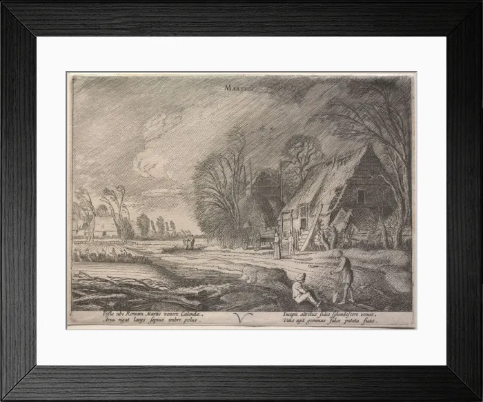 Framed Print : The Twelve Months: March. Creator: Jan van de Velde (Dutch, 1620-1662) Framed Print : The Twelve Months: March. Creator: Jan van de Velde (Dutch, 1620-1662)