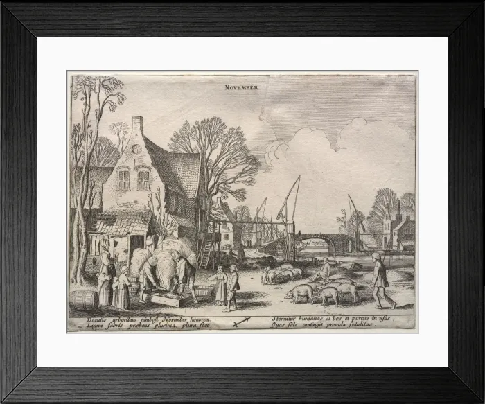 Framed Print : The Twelve Months: November. Creator: Jan van de Velde (Dutch, 1620-1662) Framed Print : The Twelve Months: November. Creator: Jan van de Velde (Dutch, 1620-1662)