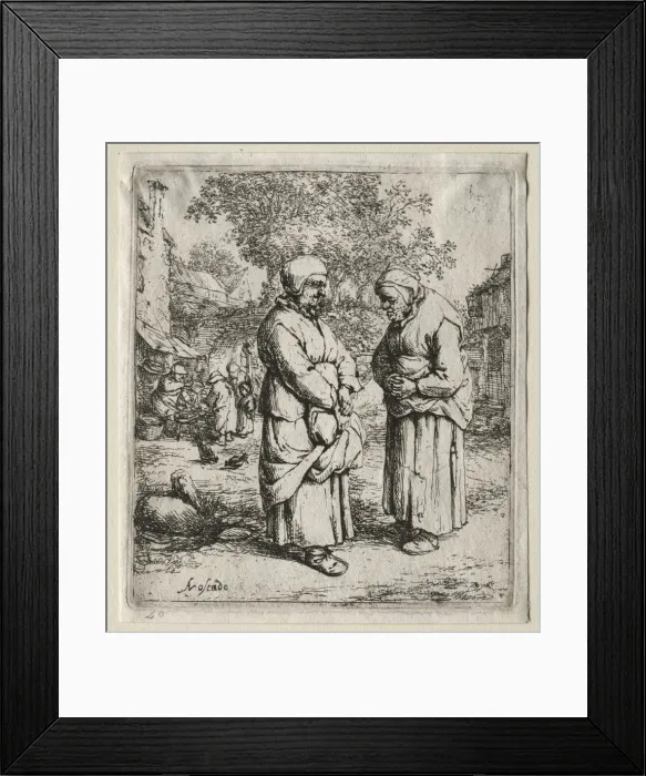 Framed Print : The two Gossips. Creator: Adriaen van Ostade (Dutch, 1610-1684) Framed Print : The two Gossips. Creator: Adriaen van Ostade (Dutch, 1610-1684)