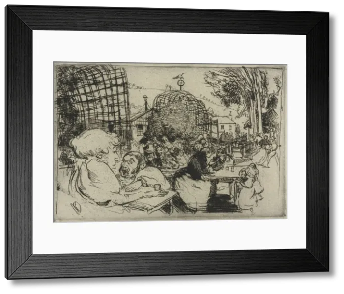Framed Print : The Two Hunchbacks, 1893. Creator: Auguste Louis Lepere (French, 1849-1918); Edward Sagot Framed Print : The Two Hunchbacks, 1893. Creator: Auguste Louis Lepere (French, 1849-1918); Edward Sagot