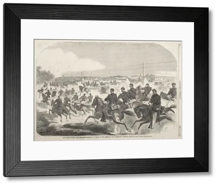 Framed Print : The Union Cavalry and Artillery Starting in Pursuit of the Rebels up the Yorktown Turnpike, 1862 Framed Print : The Union Cavalry and Artillery Starting in Pursuit of the Rebels up the Yorktown Turnpike, 1862