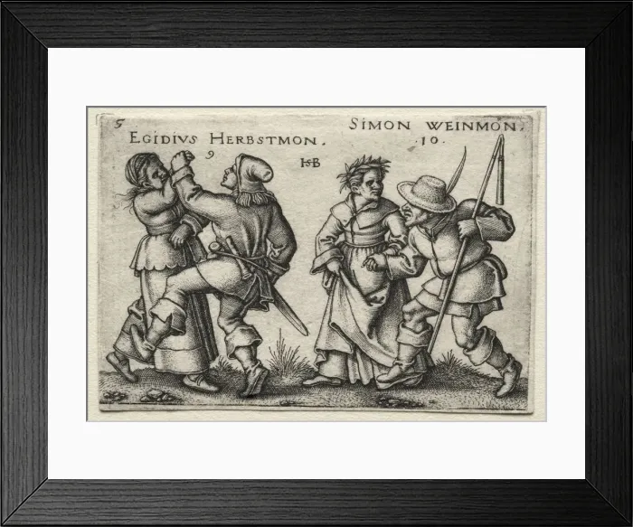 Framed Print : The Village Wedding: Egidius Herbstmon / Simon Weimon, 1546. Creator: Hans Sebald Beham (German Framed Print : The Village Wedding: Egidius Herbstmon / Simon Weimon, 1546. Creator: Hans Sebald Beham (German