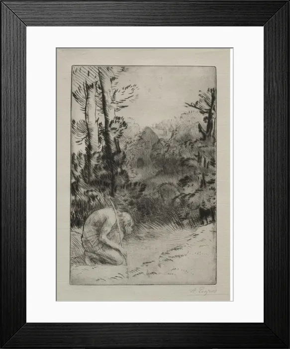 Framed Print : The Prodigal Son (2nd Plate). Creator: Alphonse Legros (French, 1837-1911) Framed Print : The Prodigal Son (2nd Plate). Creator: Alphonse Legros (French, 1837-1911)