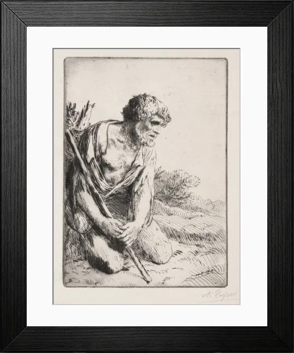 Framed Print : The Prodigal Son (3rd Plate). Creator: Alphonse Legros (French, 1837-1911) Framed Print : The Prodigal Son (3rd Plate). Creator: Alphonse Legros (French, 1837-1911)