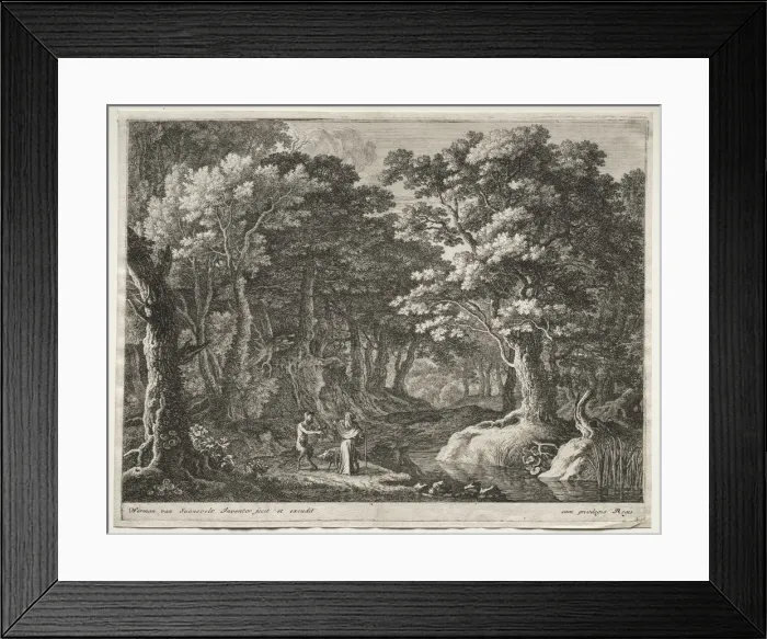 Framed Print : The Penitents: The Temptation of St. Anthony. Creator: Herman van Swanevelt (Dutch, c Framed Print : The Penitents: The Temptation of St. Anthony. Creator: Herman van Swanevelt (Dutch, c