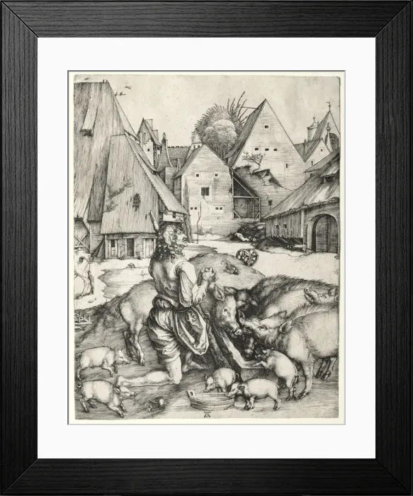 Framed Print : The Prodigal Son, c. 1496. Creator: Albrecht Dürer (German, 1471-1528) Framed Print : The Prodigal Son, c. 1496. Creator: Albrecht Dürer (German, 1471-1528)