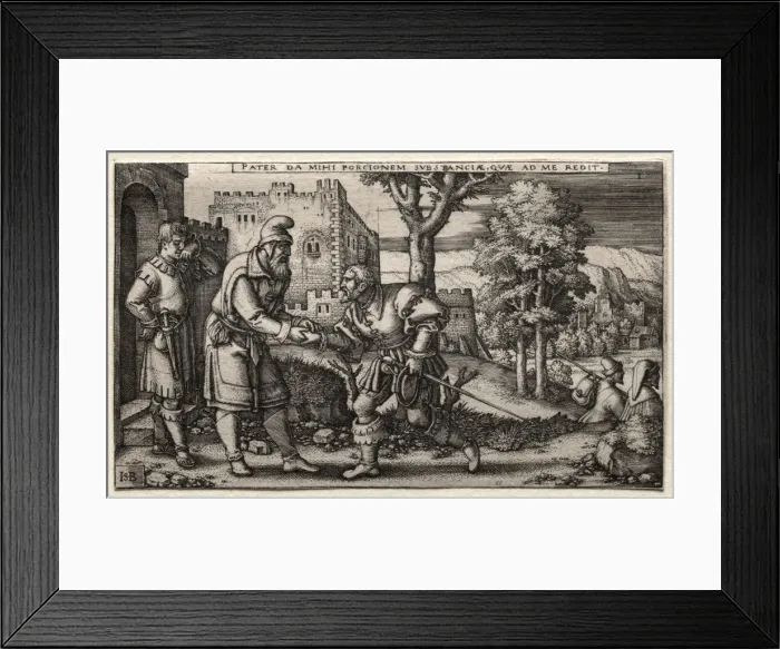 Framed Print : The Prodigal Son. Creator: Hans Sebald Beham (German, 1500-1550) Framed Print : The Prodigal Son. Creator: Hans Sebald Beham (German, 1500-1550)