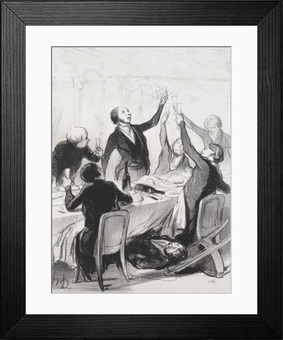 Framed Print : The Philanthropists of the Day, plate 8: A 43d Toast... to the Temperance Society, 1844 Framed Print : The Philanthropists of the Day, plate 8: A 43d Toast... to the Temperance Society, 1844