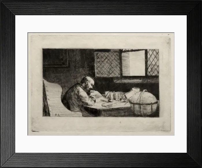 Framed Print : The Philosopher. Creator: Alphonse Legros (French, 1837-1911)
