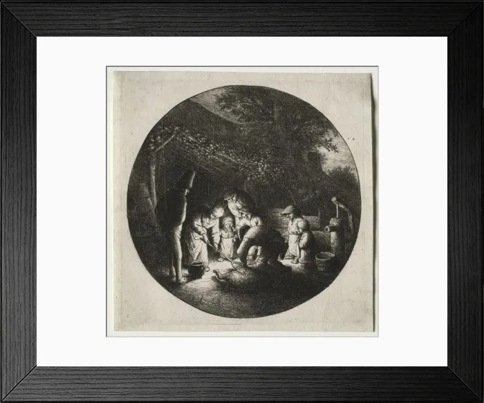 Framed Print : The pigkillers. Creator: Adriaen van Ostade (Dutch, 1610-1684) Framed Print : The pigkillers. Creator: Adriaen van Ostade (Dutch, 1610-1684)