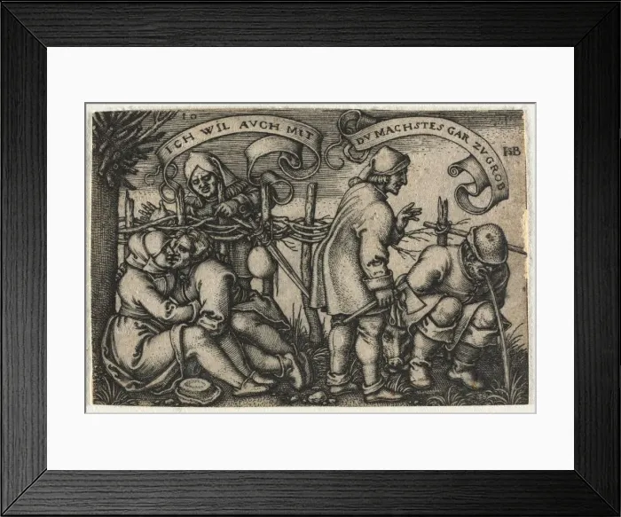 Framed Print : The Peasant Wedding or the Twelve Months: No. 10, 1546. Creator: Hans Sebald Beham (German Framed Print : The Peasant Wedding or the Twelve Months: No. 10, 1546. Creator: Hans Sebald Beham (German