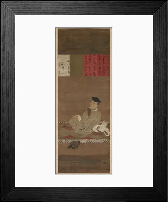 Framed Print : The Poet Kakinomoto no Hitomaro, c. 1300-1350. Creator: Unknown Framed Print : The Poet Kakinomoto no Hitomaro, c. 1300-1350. Creator: Unknown