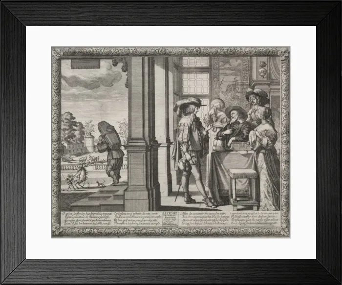 Framed Print : The Prodigal Son: The Prodigal Bidding His Parents Farewell. Creator: Abraham Bosse (French Framed Print : The Prodigal Son: The Prodigal Bidding His Parents Farewell. Creator: Abraham Bosse (French