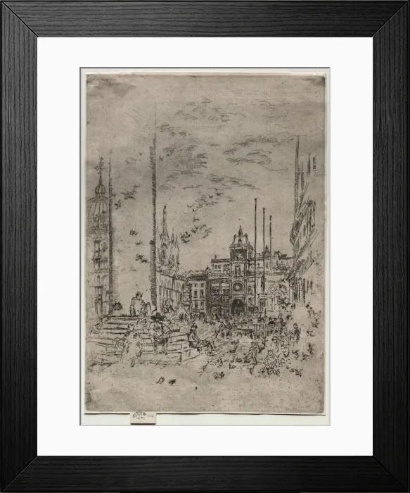 Framed Print : The Piazzetta, 1880. Creator: James McNeill Whistler (American, 1834-1903) Framed Print : The Piazzetta, 1880. Creator: James McNeill Whistler (American, 1834-1903)