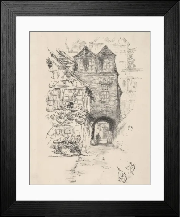 Framed Print : The Priests House, Rouen, 1894. Creator: James McNeill Whistler (American, 1834-1903) Framed Print : The Priests House, Rouen, 1894. Creator: James McNeill Whistler (American, 1834-1903)